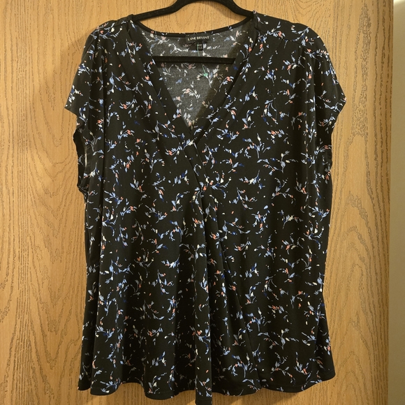 Lane Bryant Black Floral Blouse - Picture 2 of 4